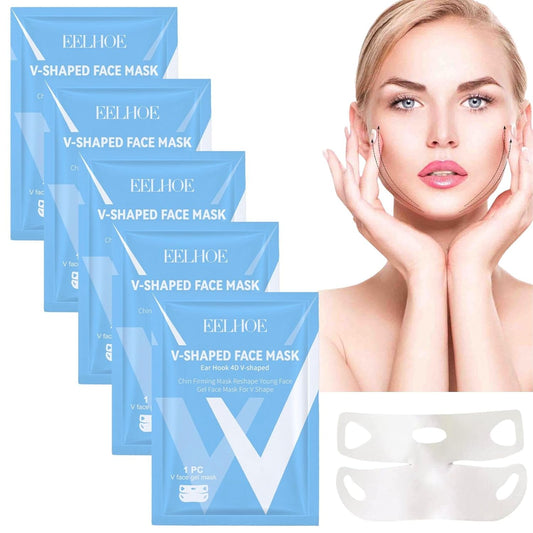 Revitalize Your Look with the 5PCS Reusable Double Chin Mask - Achieve a Youthful V-Line and Firm Skin!